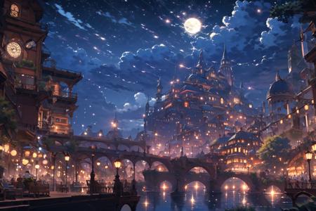 18129-1218105112-(masterpiece_1.2), best quality,PIXIV,Night scene,_scenery, cloud, no humans, sky, outdoors, tree, castle, mountain, river, clou.png